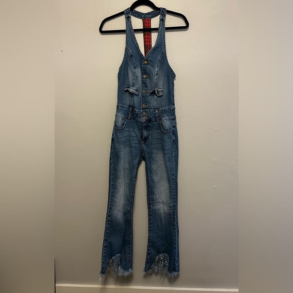 Vintage Denim Halter Jumpsuit/Overalls